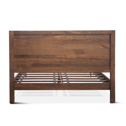 80" Two-Tone Carved Wood King Size Bed