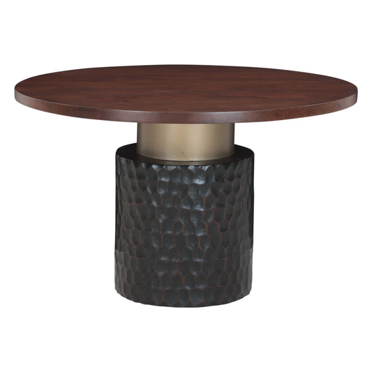 48" Two Tone Mango Round Dining Table
