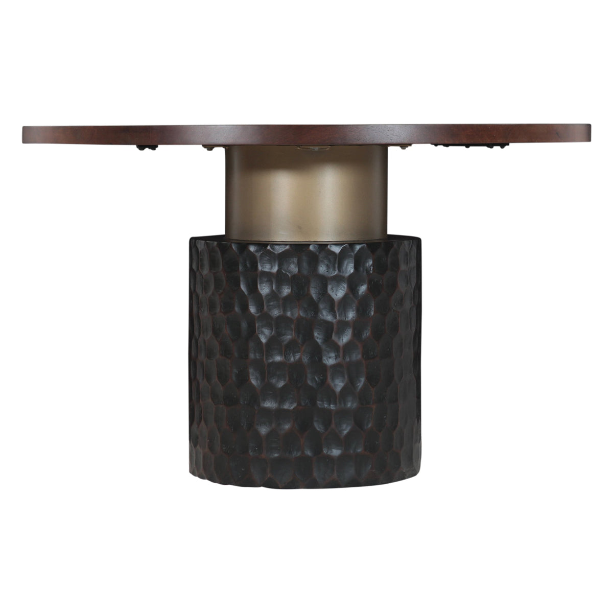 48" Two Tone Mango Round Dining Table
