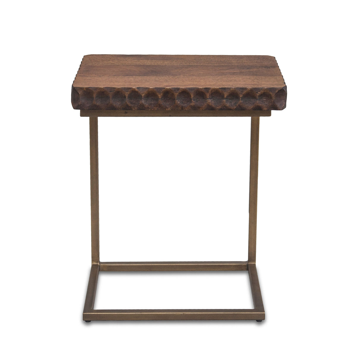 18" Two-Tone Mango Wood Side Table