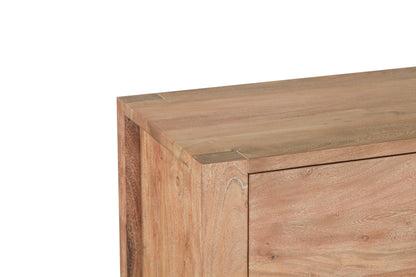 60" Brushed Acacia Wood Dresser