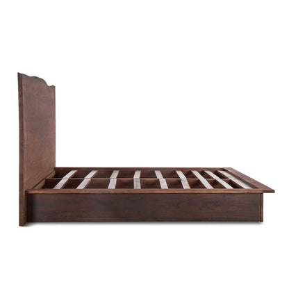91" Raw Walnut and Ebony King Size Bed