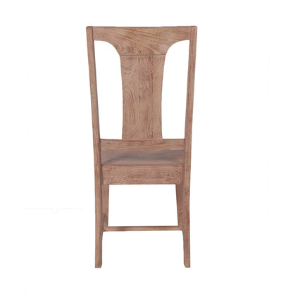 19" Antique Oak Wood Dining Chair