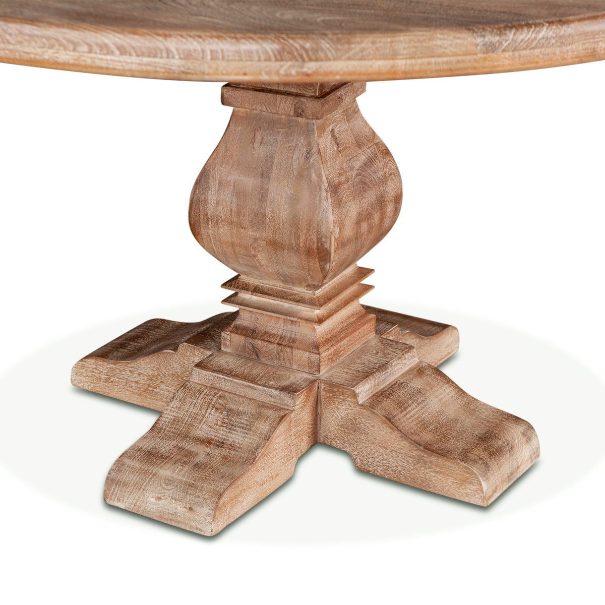 48" Antique Oak Round Dining Table