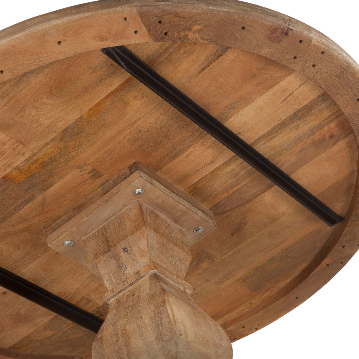 54" Antique Oak Round Dining Table