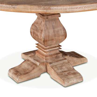 54" Antique Oak Round Dining Table