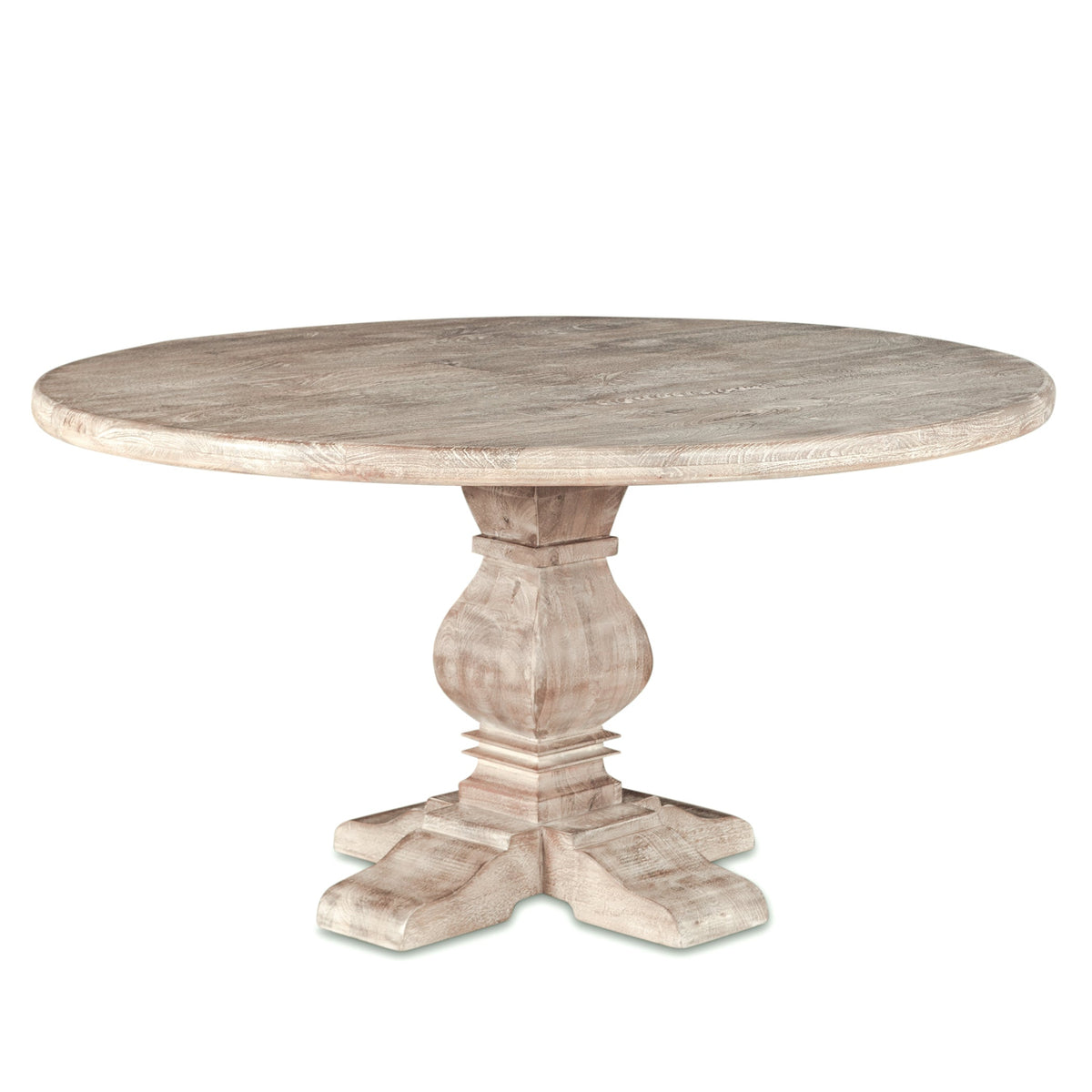 54" Heirloom White Mango Round Dining Table