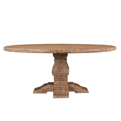 72" Antique Oak Round Dining Table