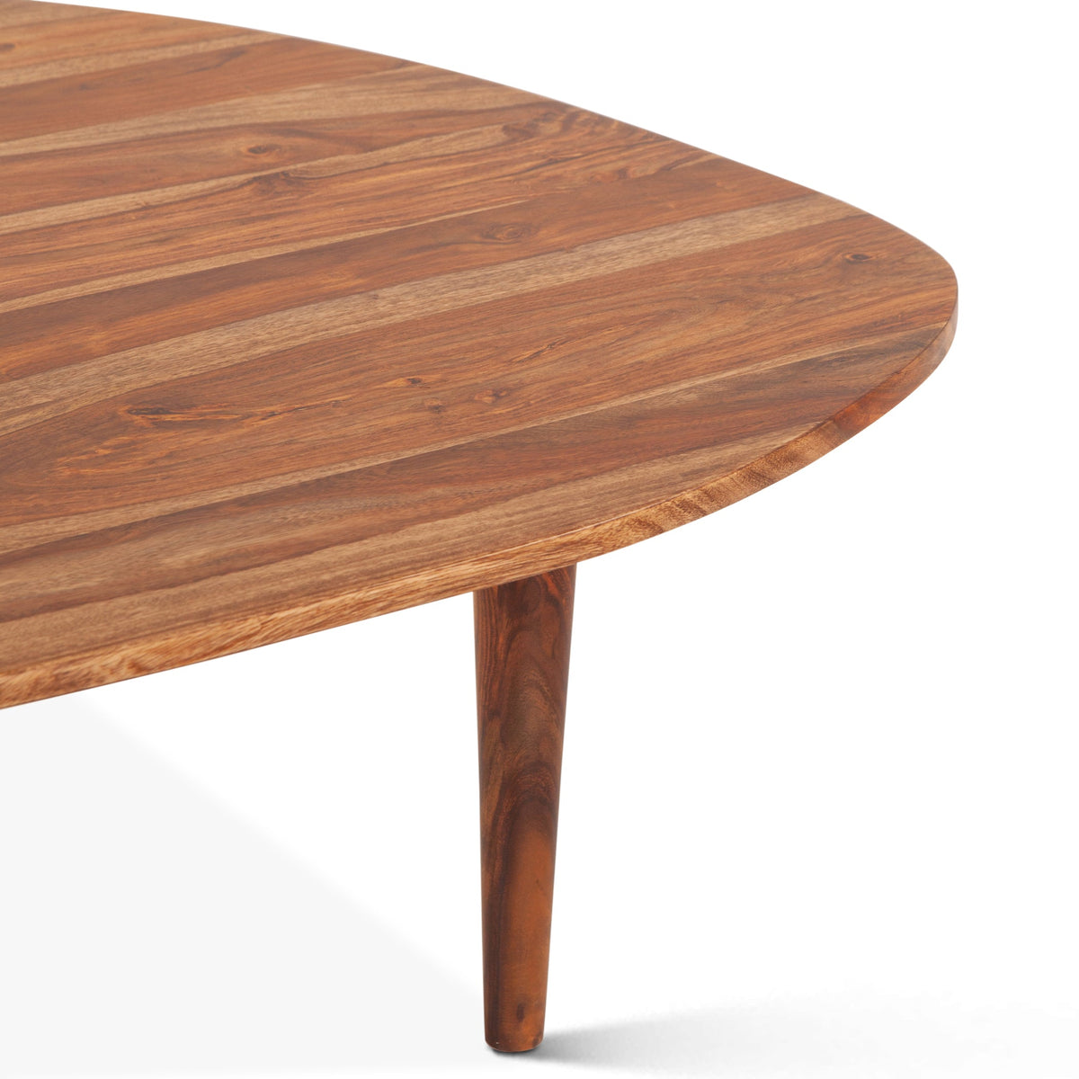 37" Natural Sheesham Wood Coffee Table