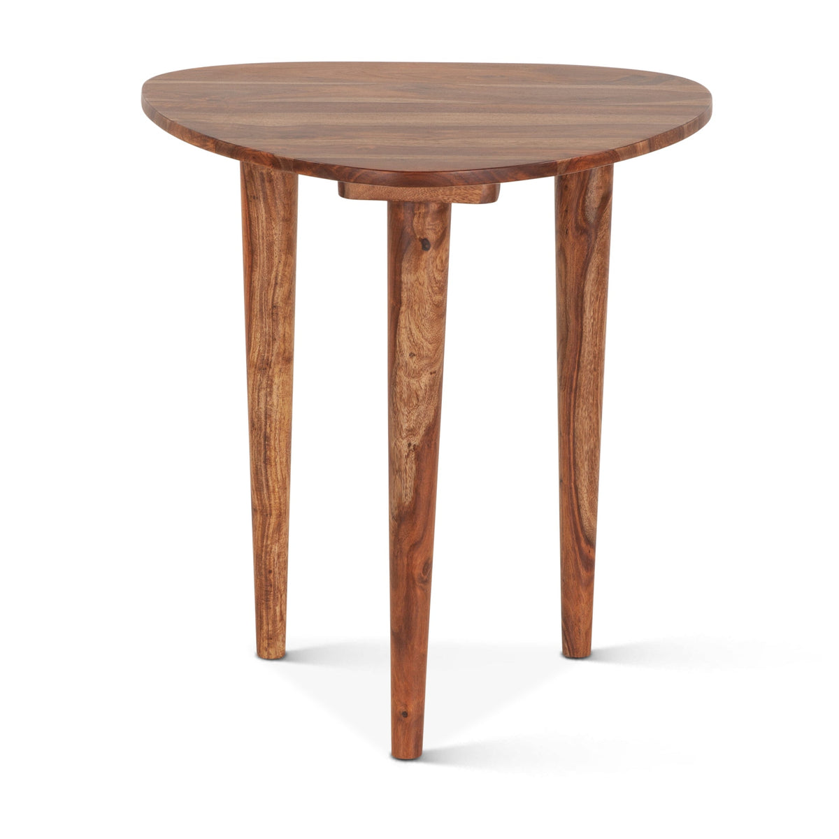 23" Natural Sheesham Wood Side Table