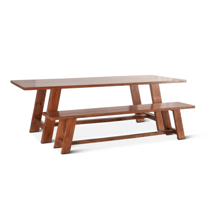 94" Cinnamon Brown Dining Table