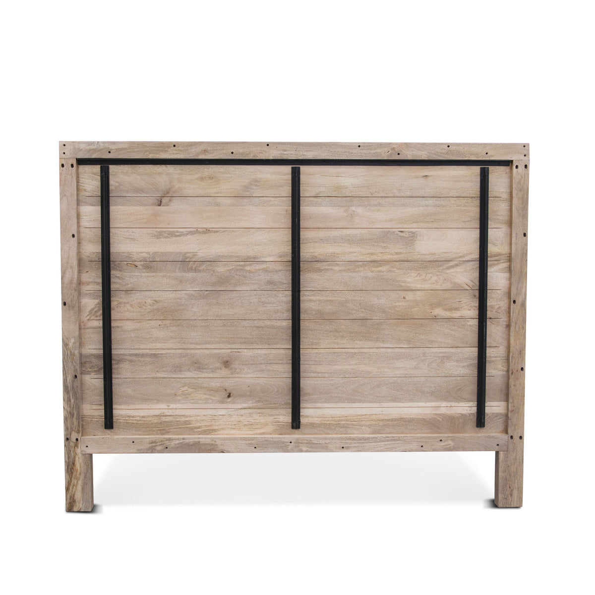 82" Carved Natural White King Size Bed