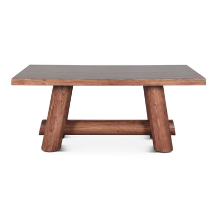 80" Light Vinegar Acacia Wood Gathering Table