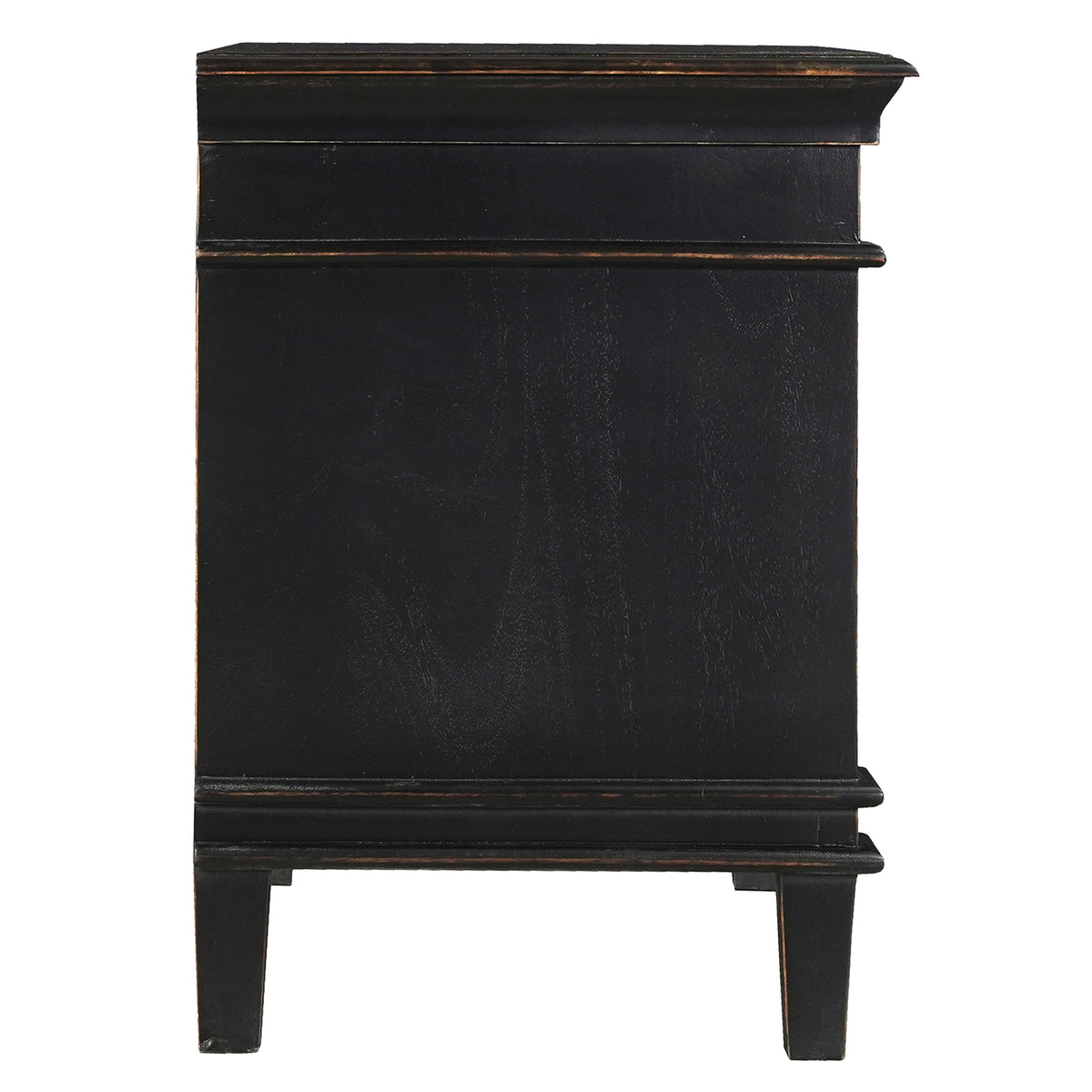 30" Distressed Black Mango Nightstand