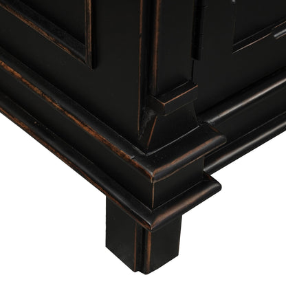 70" Distressed Black Mango Sideboard