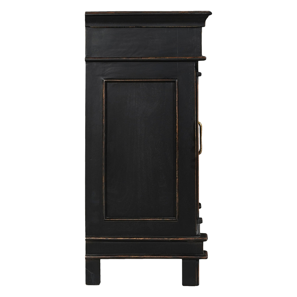 70" Distressed Black Mango Sideboard