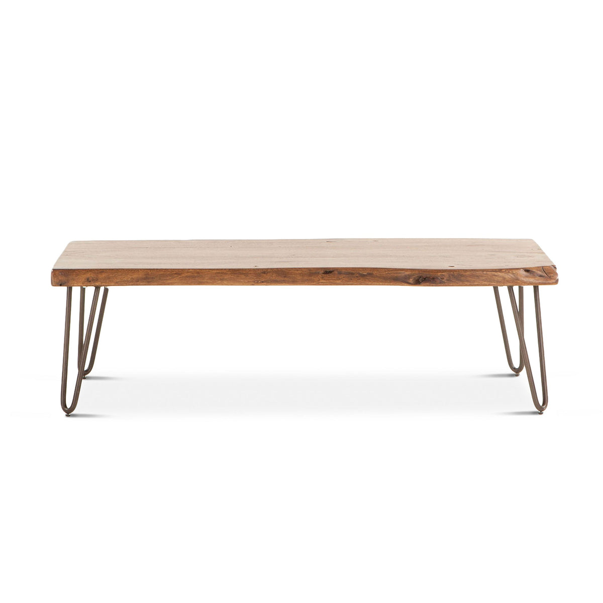 54" Walnut Acacia Wood Coffee Table