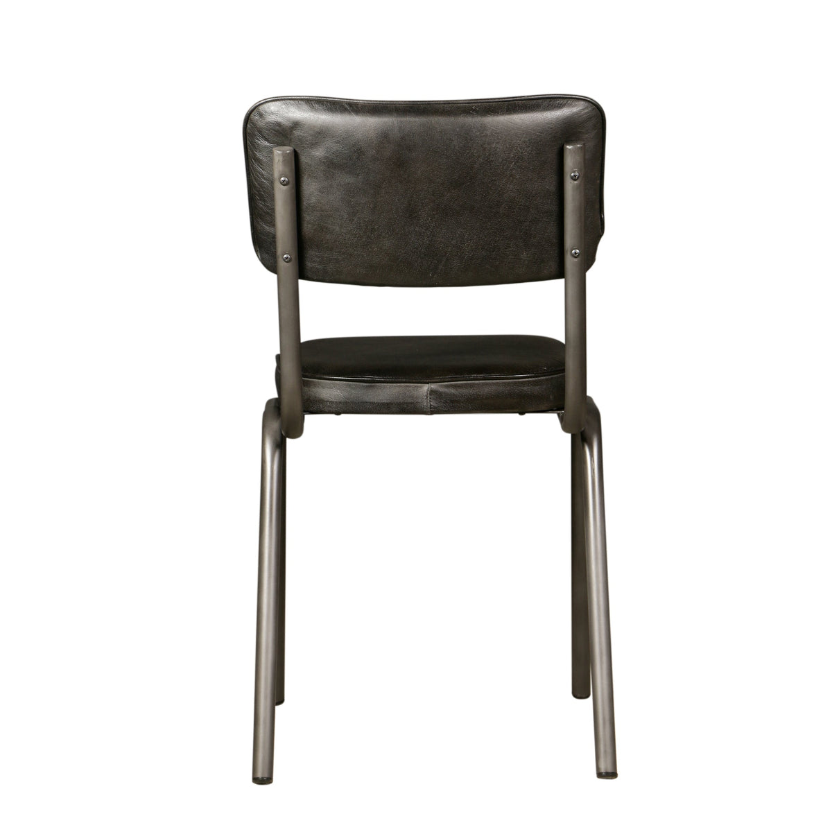 17" Ebony Leather Dining Chair