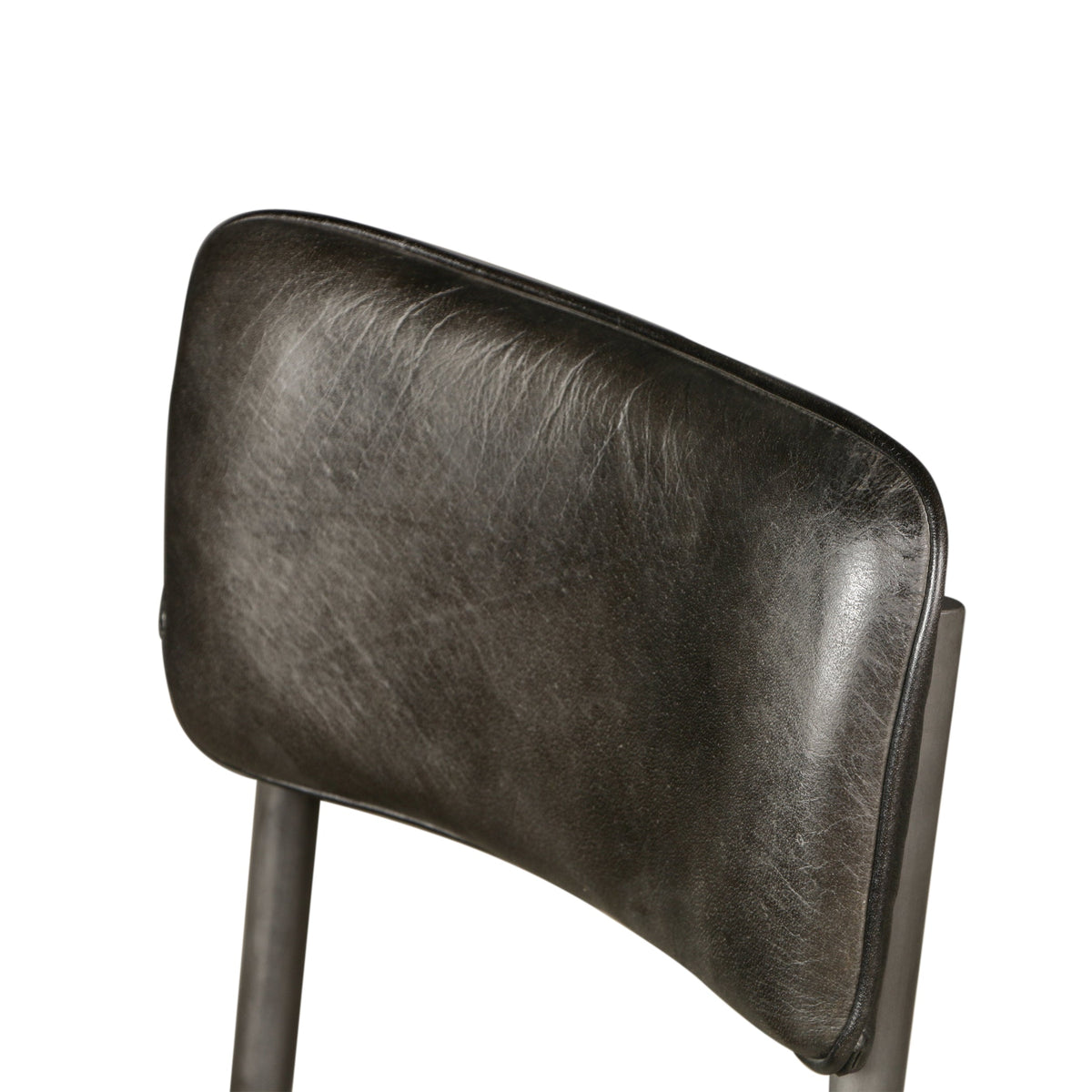 17" Ebony Leather Dining Chair