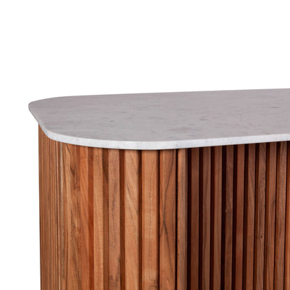 68.5" Natural Acacia Kitchen Island Table