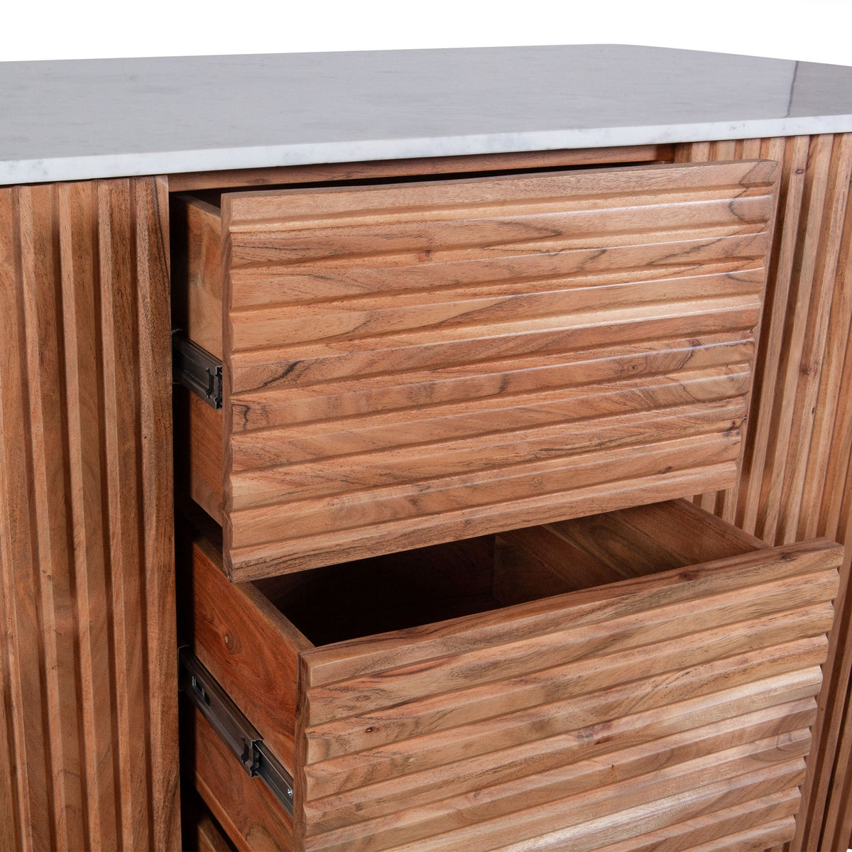 68.5" Natural Acacia Kitchen Island Table