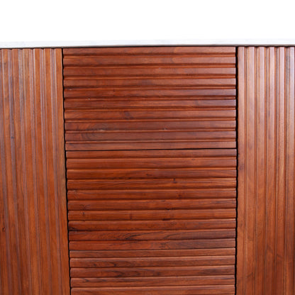 68.5" Walnut Brown Kitchen Island Table