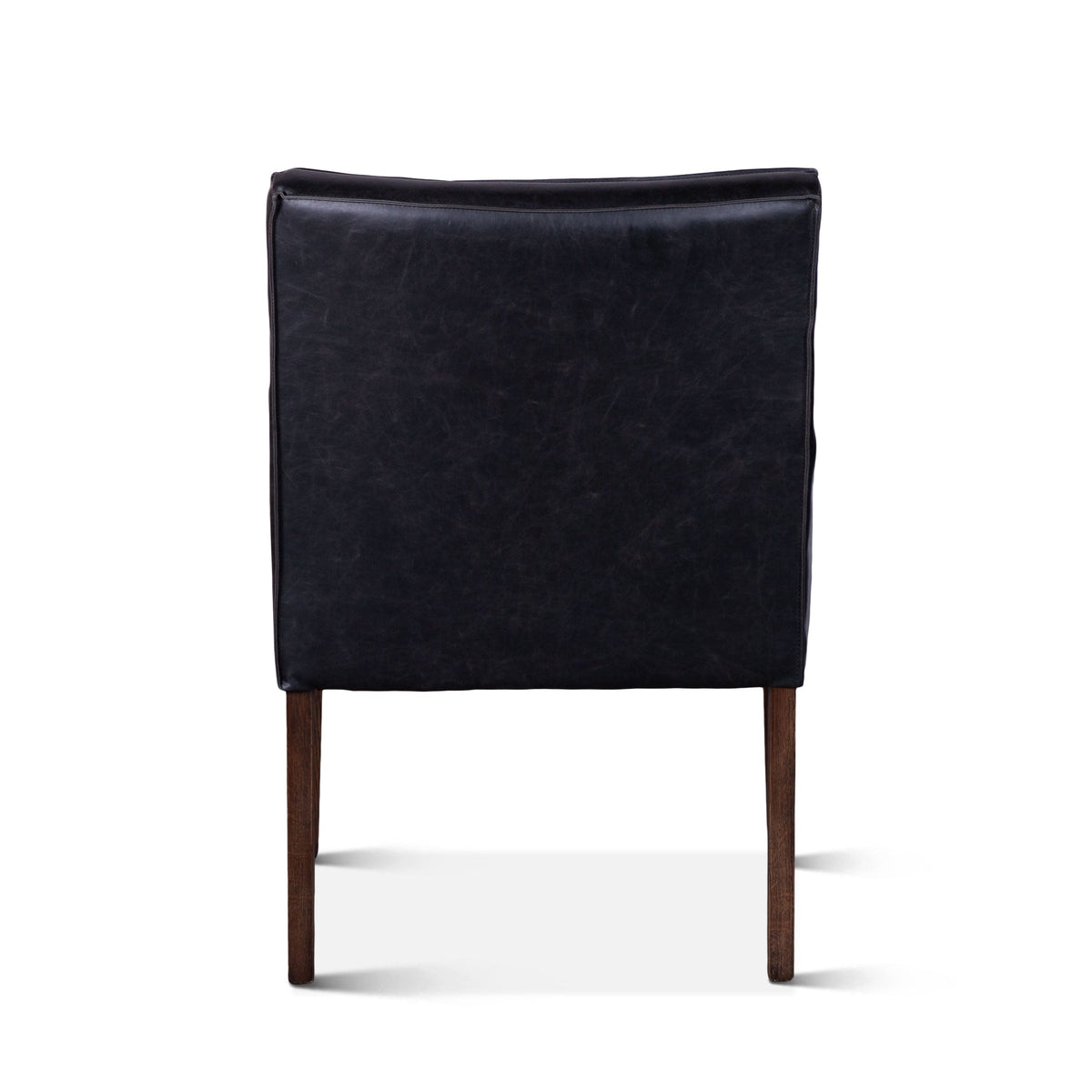 23" Black Eco Leather Dining Armchair