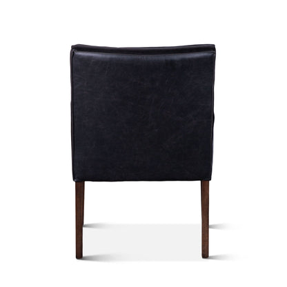 23" Black Eco Leather Dining Armchair
