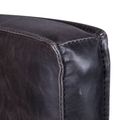 23" Black Eco Leather Dining Armchair