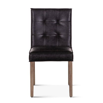 17" Black Eco Leather Dining Chair