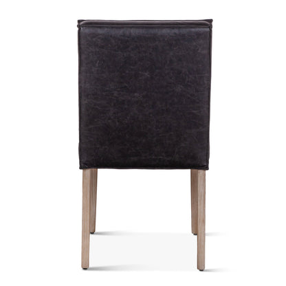 17" Black Eco Leather Dining Chair