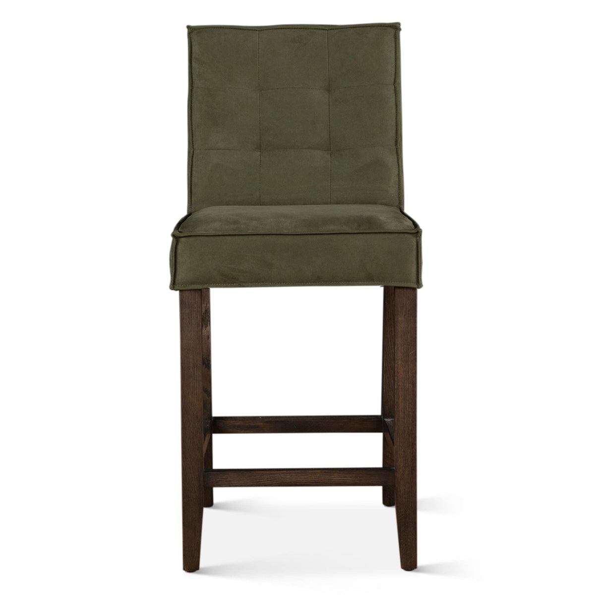 18" Green Eco Suede Counter Chair