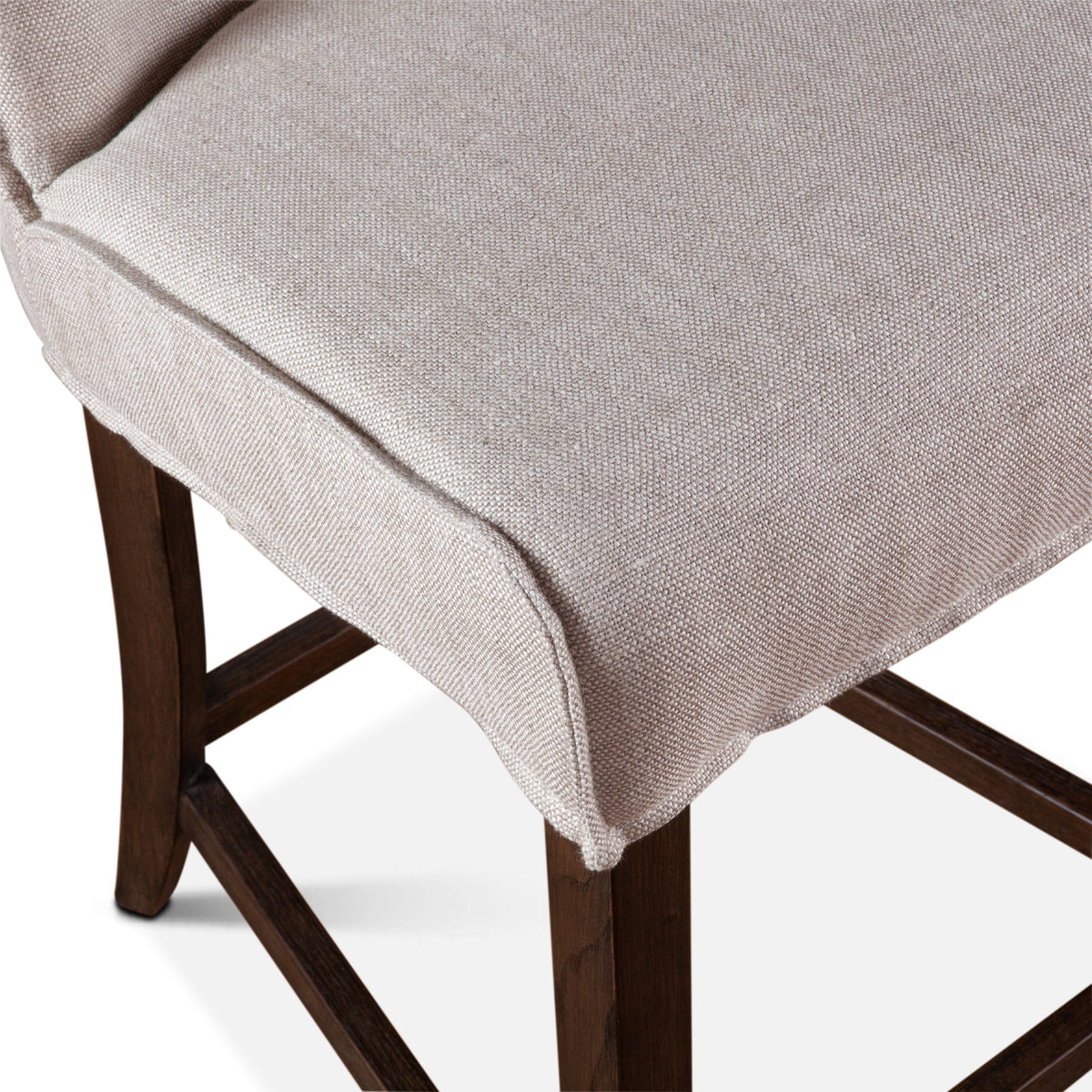 20" Beige Linen Counter Chair