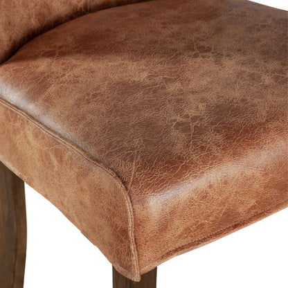 19" Dining Chair in Tan Leather
