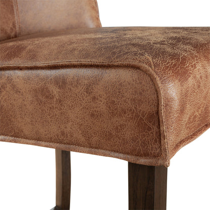 20" Tan Leather Counter Chair