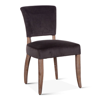 20" Asphalt Velvet Dining Chair