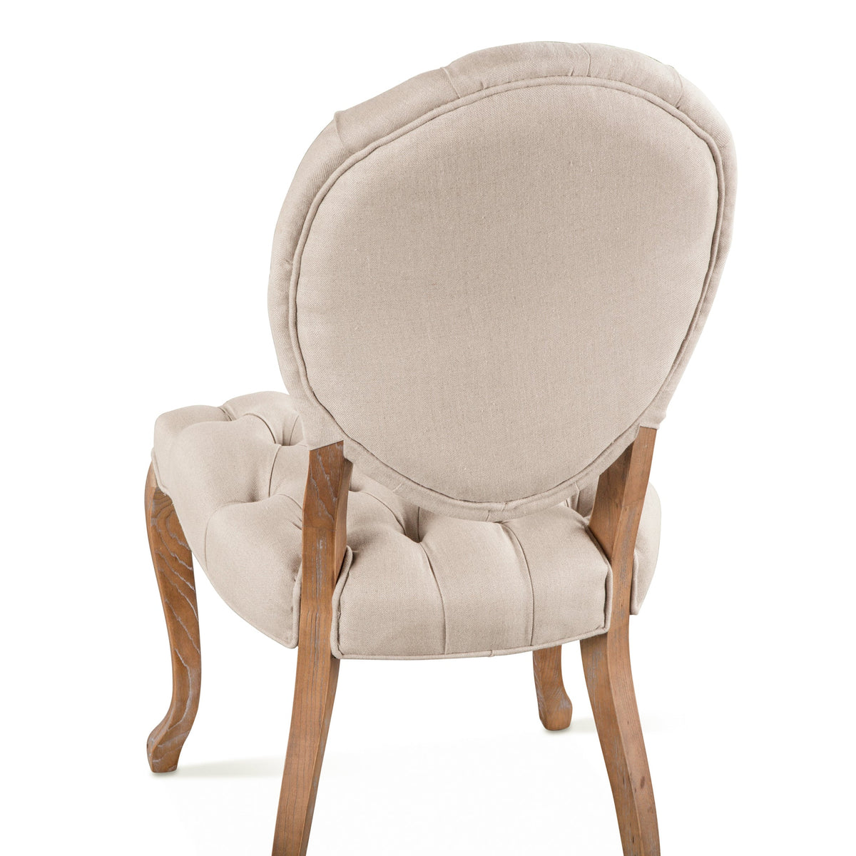 21" Beige Linen Dining Chair