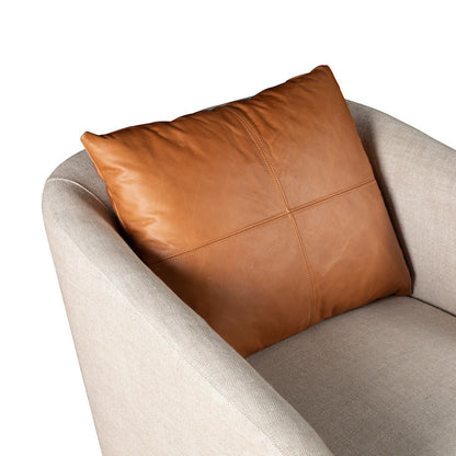 29" Beige Linen Accent Chair