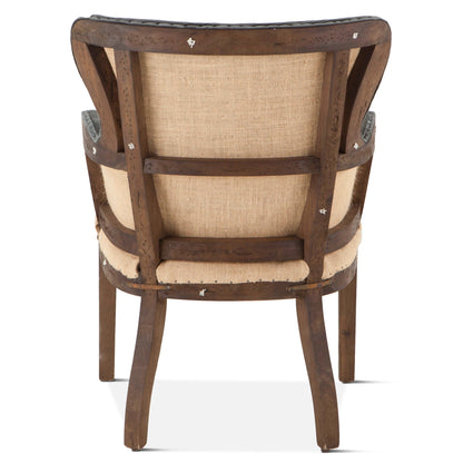 25" Gray Velvet Accent Armchair