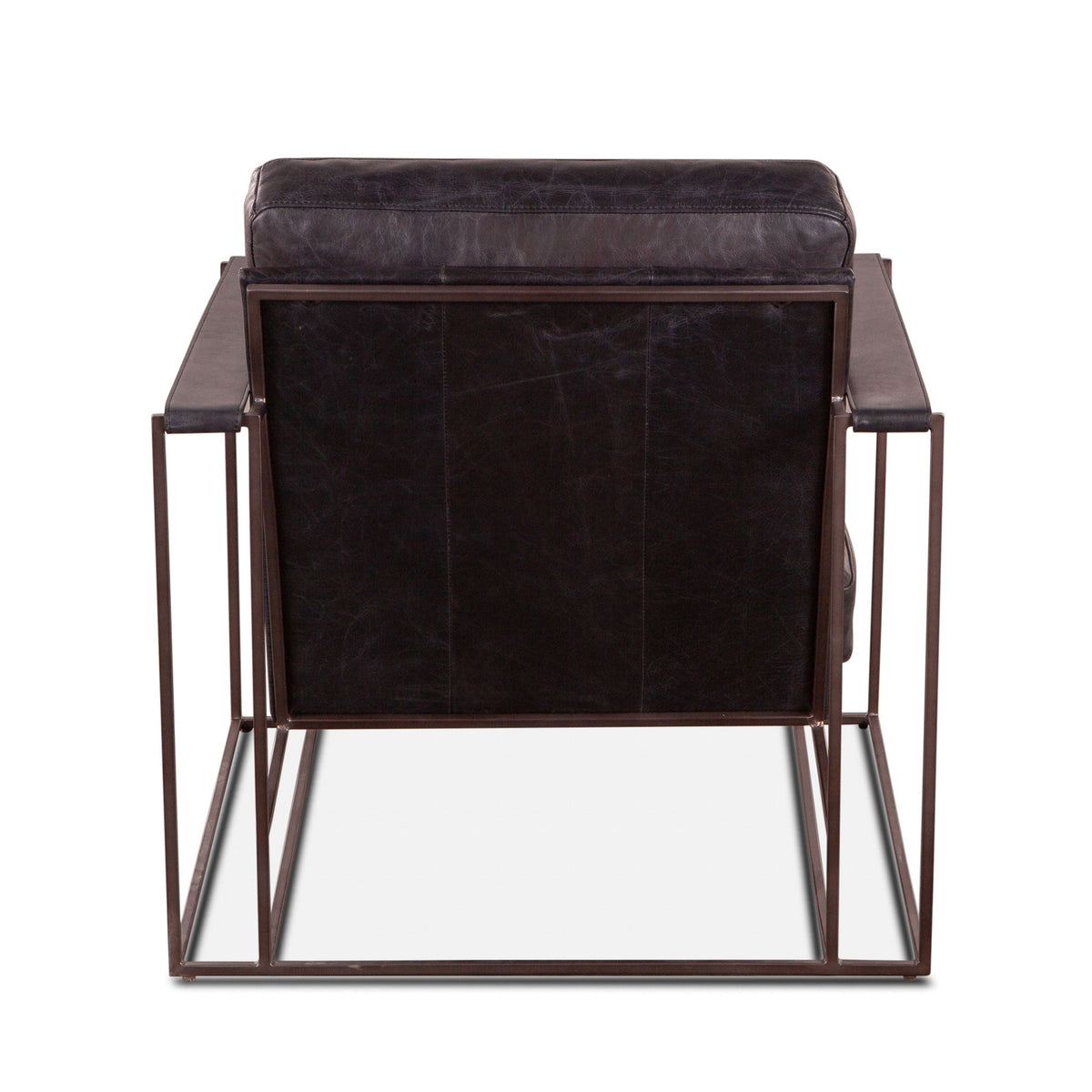 30" Ebony Black Leather Accent Chair