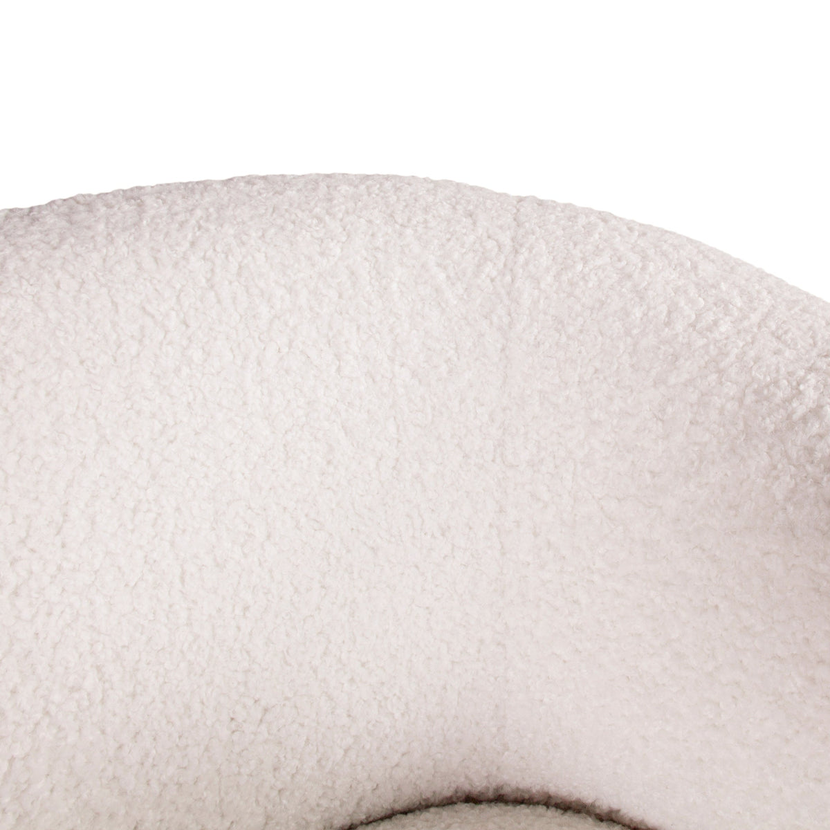 32" Cream Boucle Swivel Accent Chair