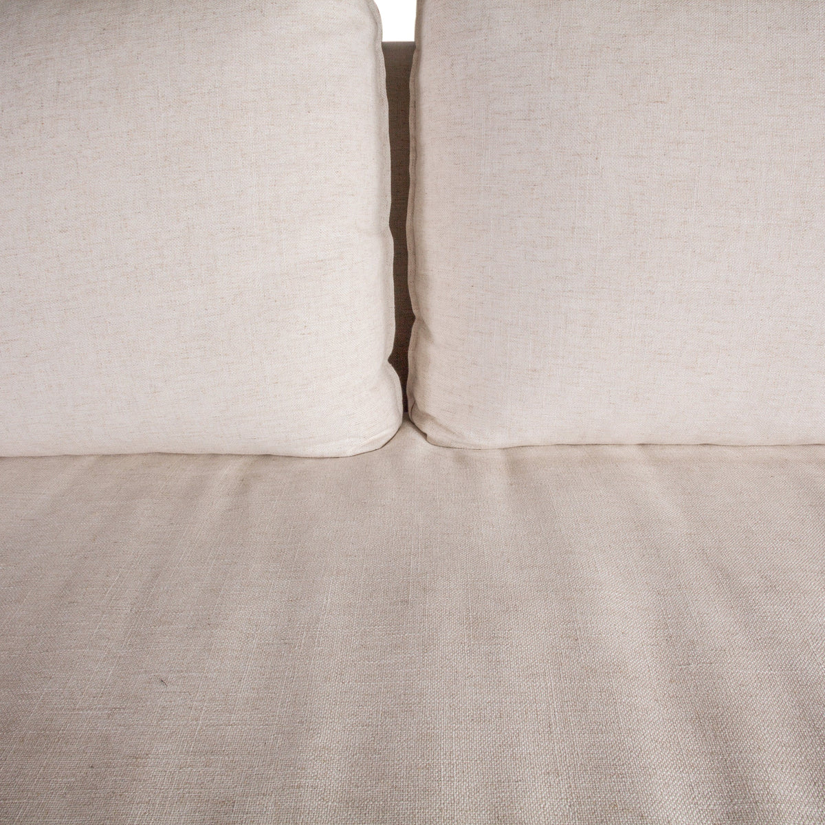 87" White Linen Slipcovered Sofa