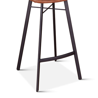 18" Trapper Brown Microfiber Bar Chair