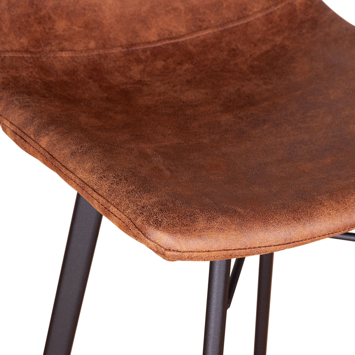 18" Trapper Brown Microfiber Bar Chair