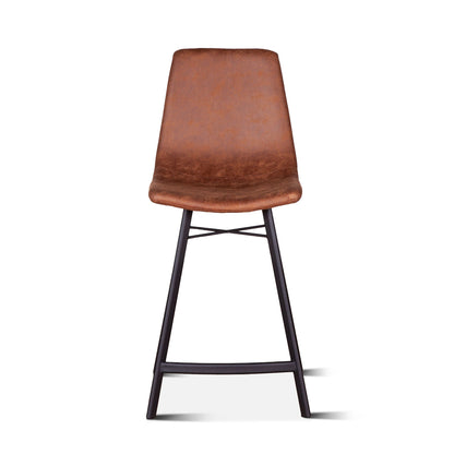 18" Trapper Brown Microfiber Counter Chair