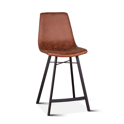 18" Trapper Brown Microfiber Counter Chair
