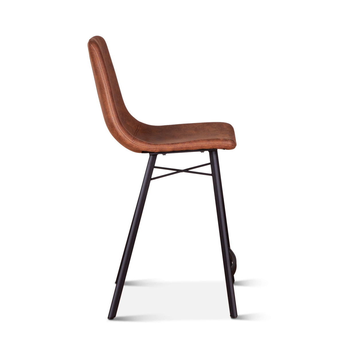 18" Trapper Brown Microfiber Counter Chair
