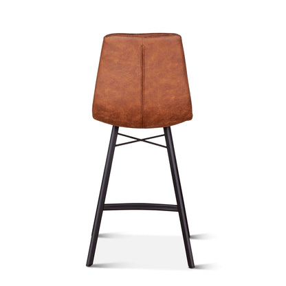 18" Trapper Brown Microfiber Counter Chair