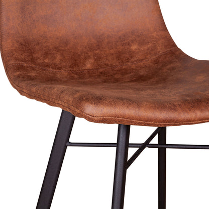18" Trapper Brown Microfiber Counter Chair