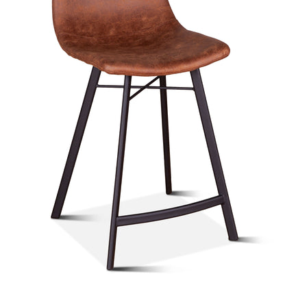 18" Trapper Brown Microfiber Counter Chair